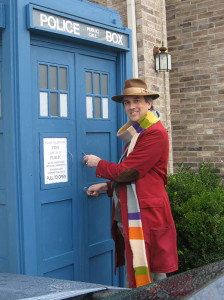 I built a TARDIS for the 50th anniversary celebration. And of COURSE I used it to get to the theater for Day of the Doctor!